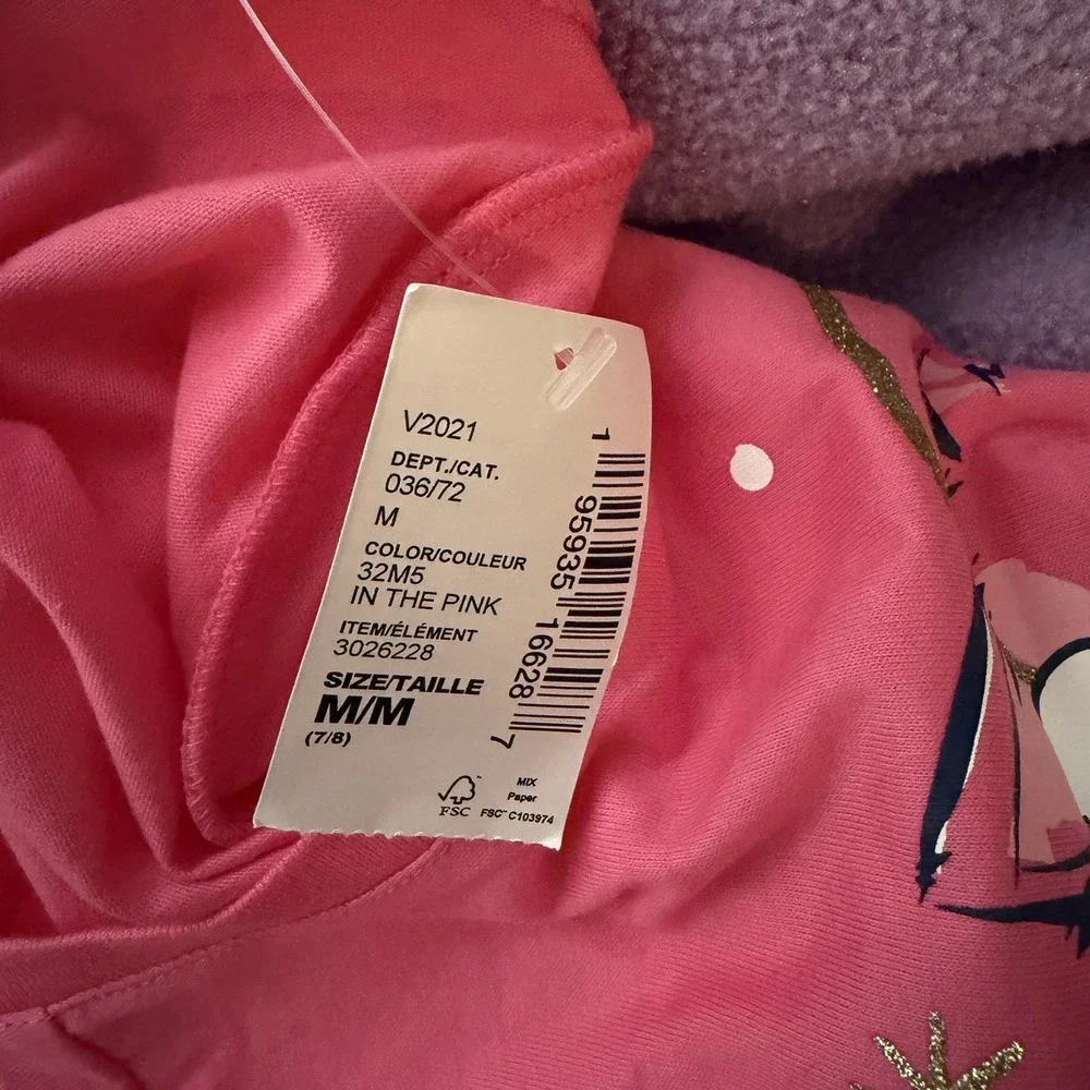 The Children's Place Girls Pink Cat T-Shirt Long Sleeve 7/8 Medium Sassy NWT